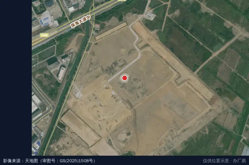 珠海奕源半导体材料产业基地项目(一期)卫星位置示意图