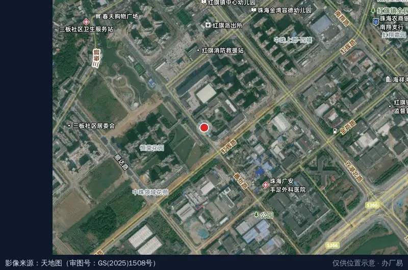 中圳置业科技园卫星位置示意图