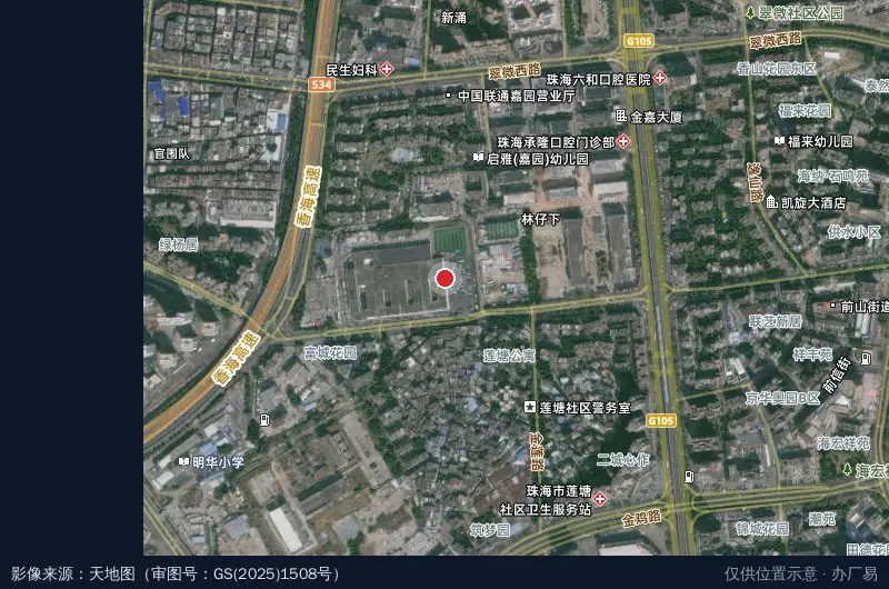 天大文体健康产业园卫星位置示意图