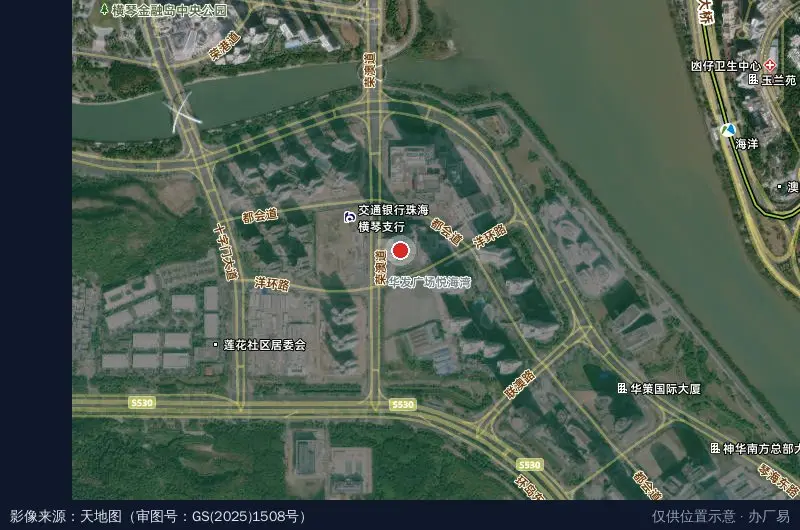 横琴跨境电商(华发)创新产业园拓展区(T3)卫星位置示意图
