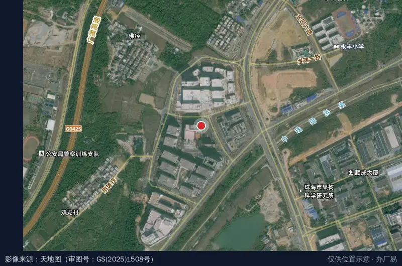 宝莱特血液净化产业基地及研发中心卫星位置示意图
