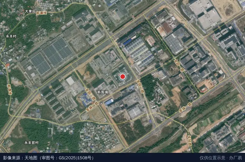 银河智能配电产业基地卫星位置示意图