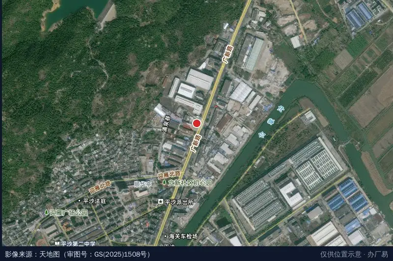 珠海经济技术开发区富丽服饰厂卫星位置示意图