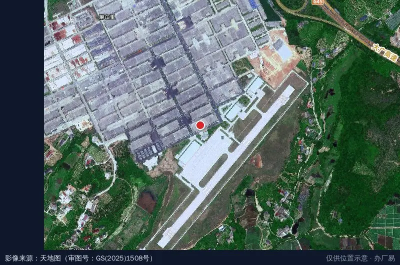 赣州低空经济产业园卫星位置示意图