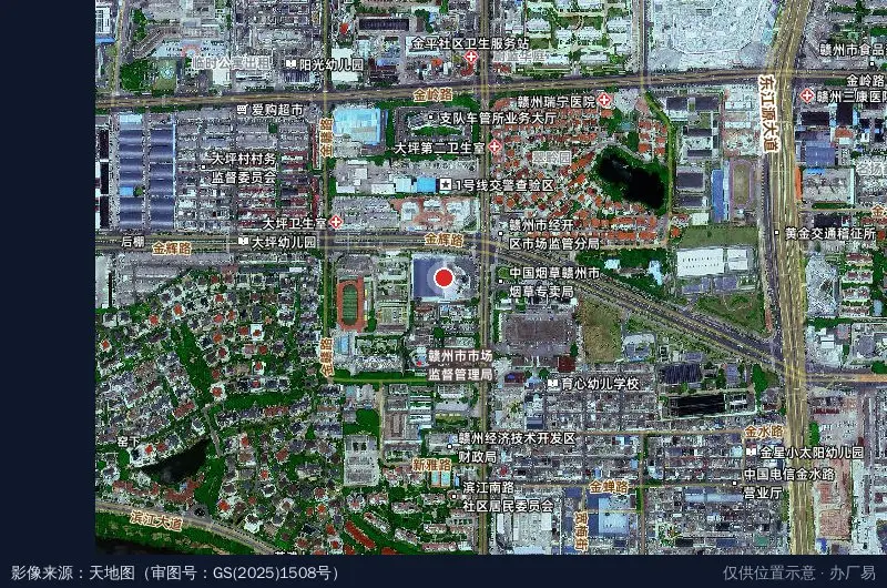皓然(赣州)体育文化产业园卫星位置示意图