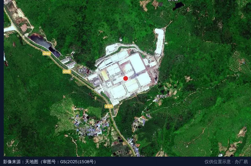 松岩工业园卫星位置示意图