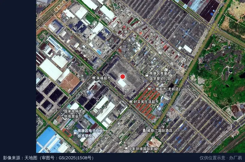 南康区鑫马物流配送中心卫星位置示意图