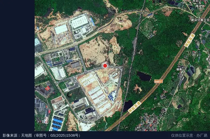 赣粤边大余智能物流产业园(建设中)卫星位置示意图