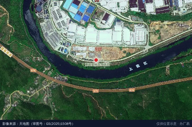 上犹玻纤新材料共享智造产业园(一院三中心)卫星位置示意图