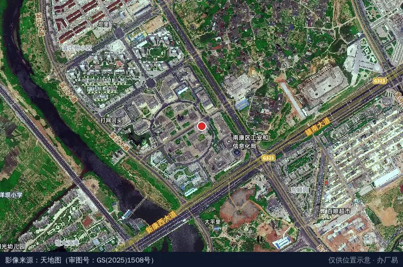 南康跨境电商产业园卫星位置示意图