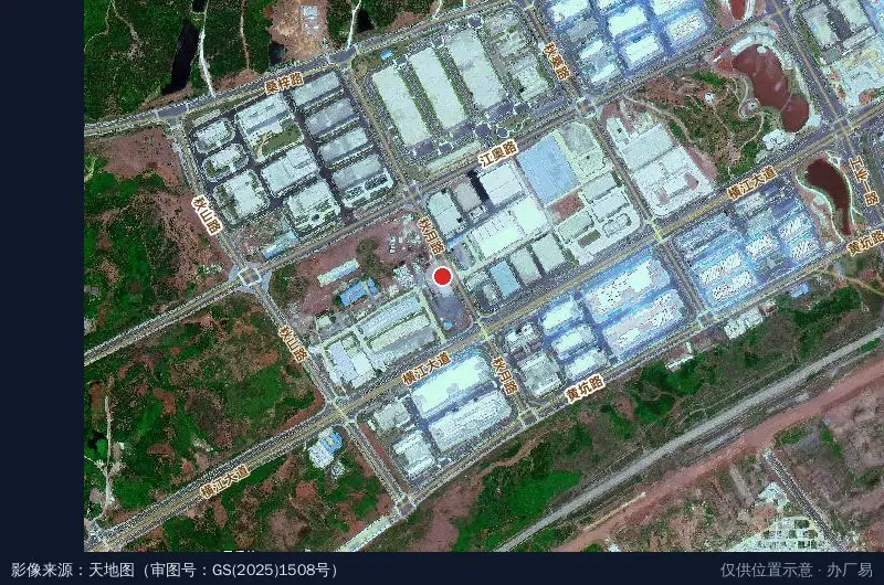 中铁一局集团有限公司长赣高铁江西段9标智慧产业园卫星位置示意图