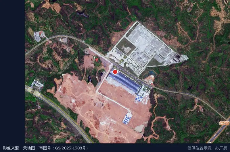 兴国三一智能建造旗舰产业园卫星位置示意图