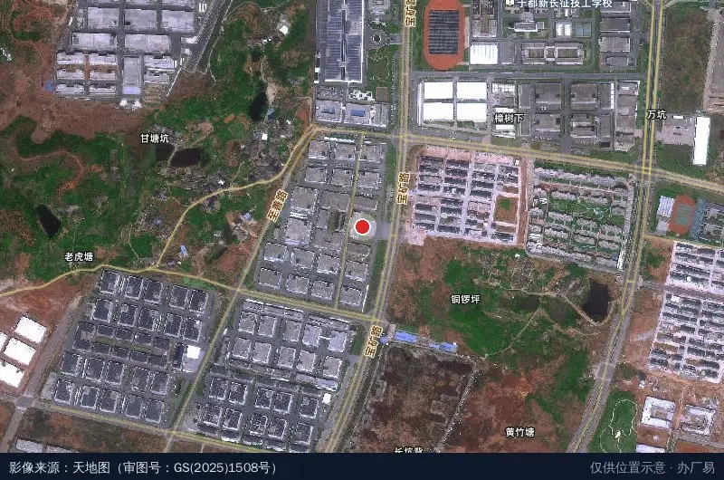 于都县人才共享产业园卫星位置示意图