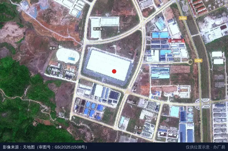 摇光五轴数控智造产业园卫星位置示意图