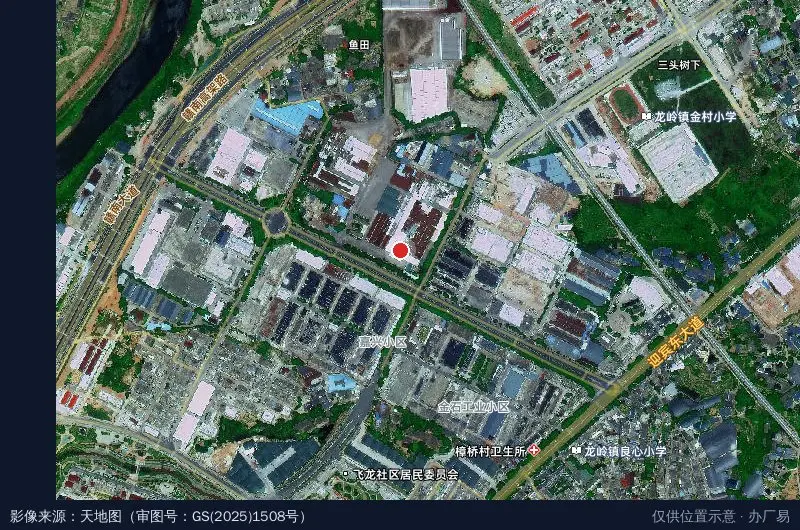 江西南康工业园龙岭东区卫星位置示意图
