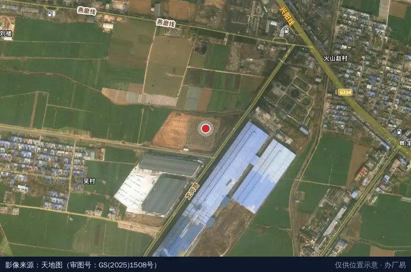 烨彩铝单板产业园卫星位置示意图