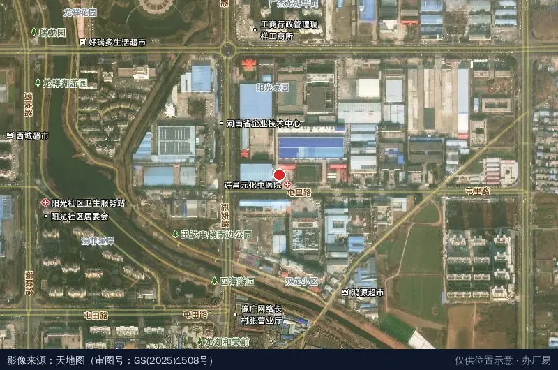 许昌华佗健康产业园卫星位置示意图