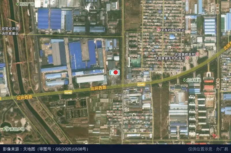许昌魏都区先进制造业开发区卫星位置示意图