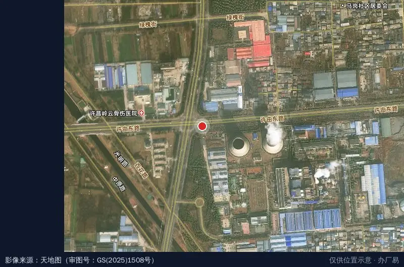 东城区产业集聚区卫星位置示意图