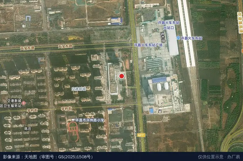 东城区产业孵化园卫星位置示意图