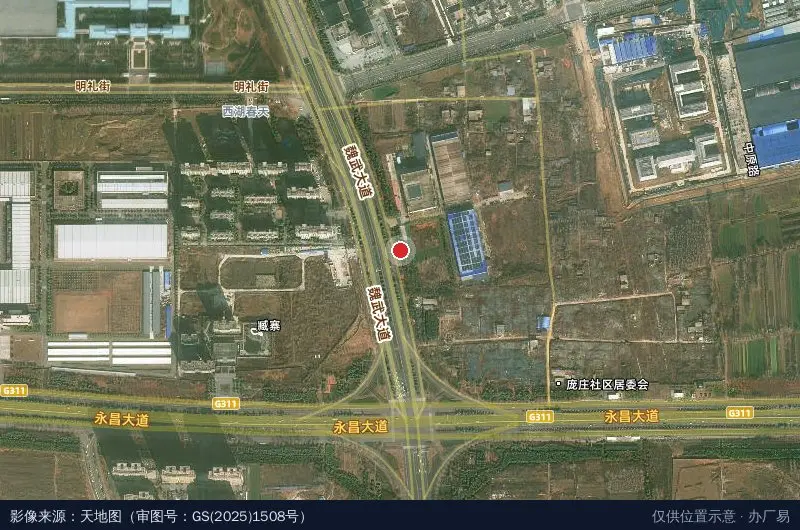 中天电气装备产业园卫星位置示意图