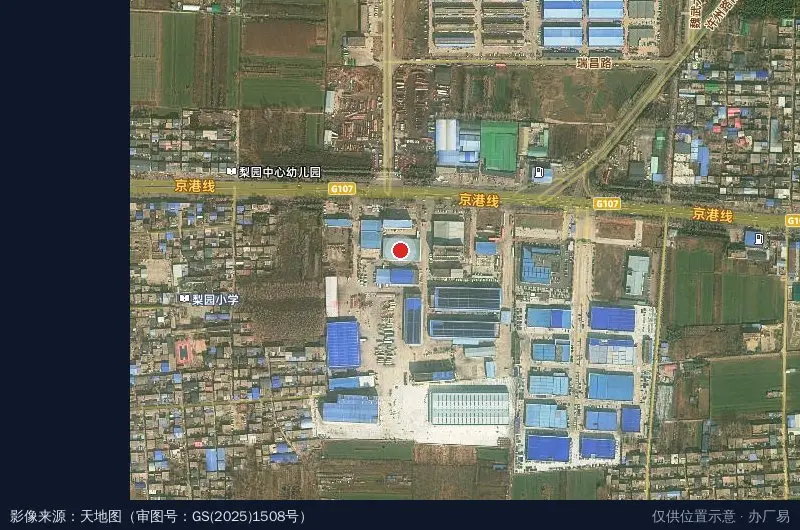 万里物流园卫星位置示意图