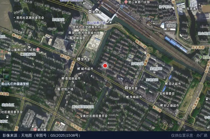 建滔中心卫星位置示意图
