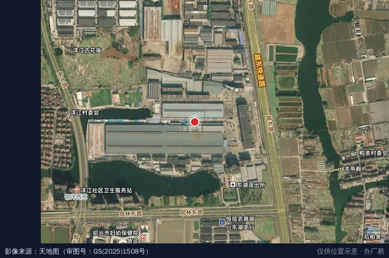 绍兴双保仓储物流园区卫星位置示意图