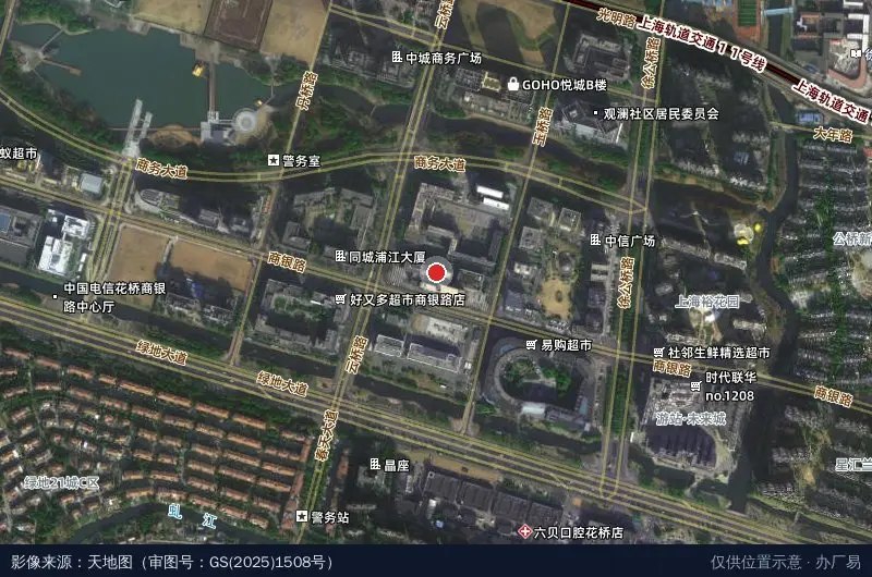 中信广场(花桥)卫星位置示意图