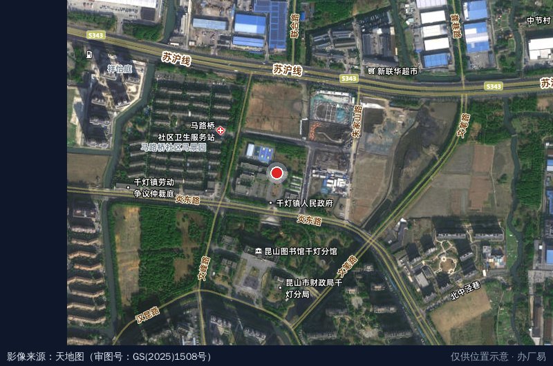昆山亚洲一号智能产业园卫星位置示意图