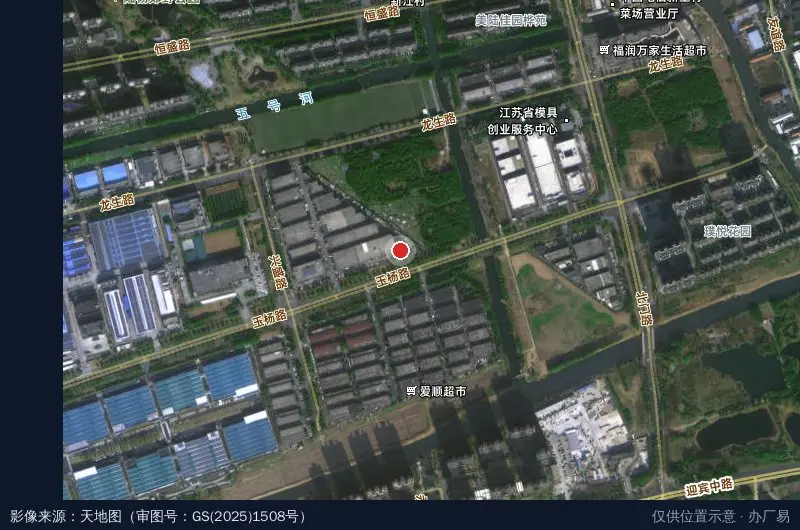 昆山模具科技产业园卫星位置示意图