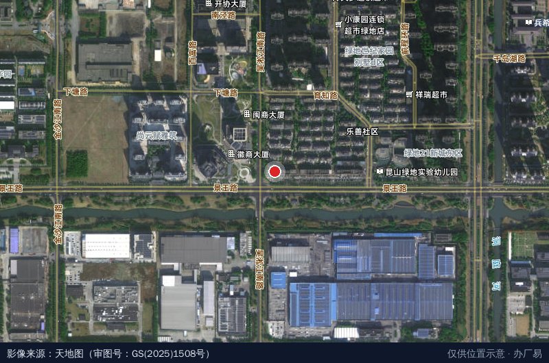 昆山光电产业园卫星位置示意图