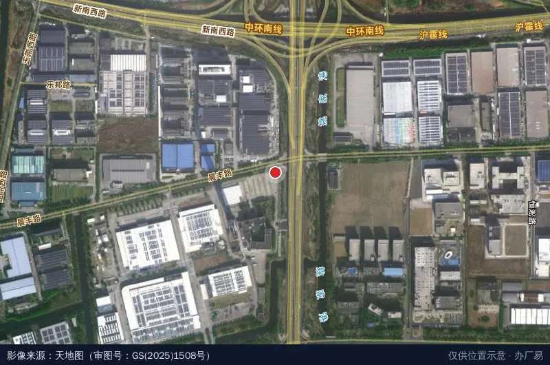昆山高新区机器人产业园孵化大楼卫星位置示意图