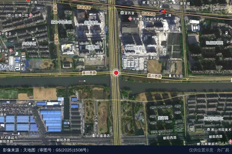 普洛斯昆山高铁物流园卫星位置示意图
