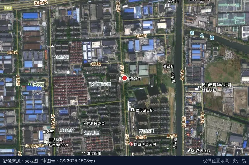 红石榴创新产业园卫星位置示意图