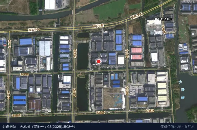 华水工业卫星位置示意图