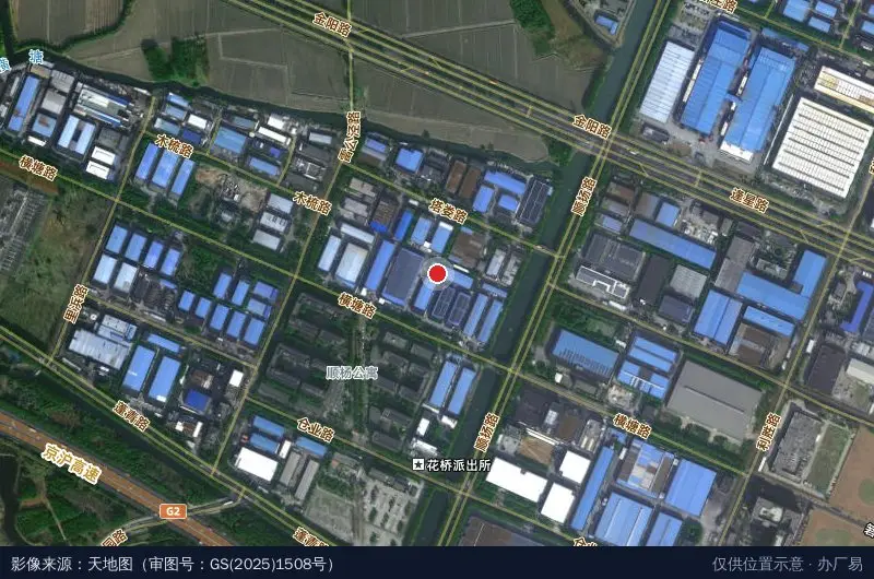 弘苑工业园区卫星位置示意图