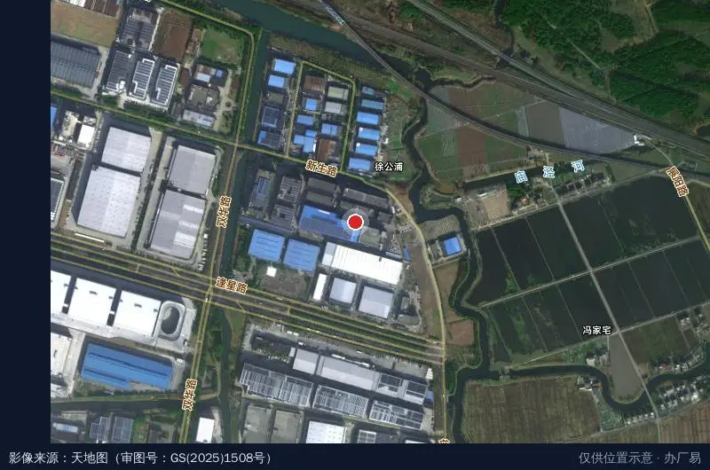 昆山聚光电子科技工业园卫星位置示意图
