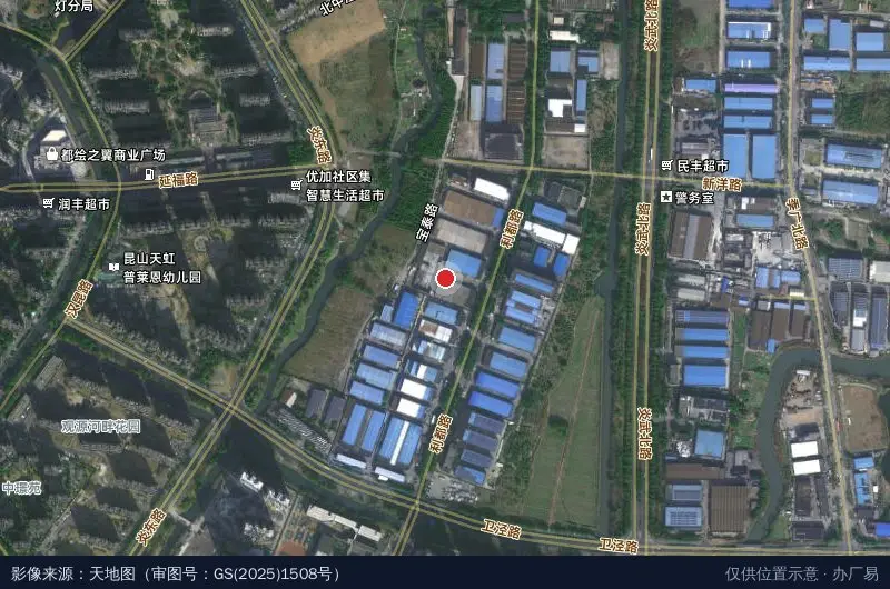 利都工业区卫星位置示意图