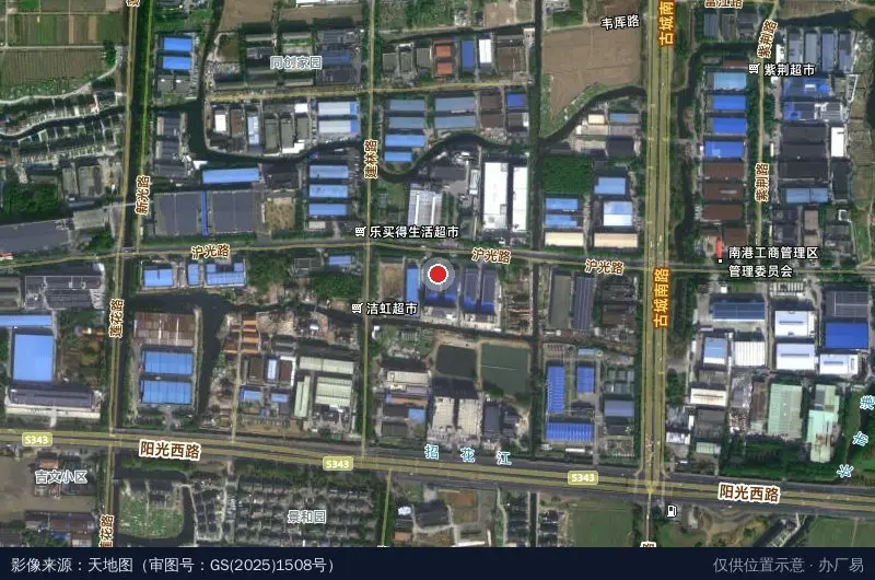 香港工业园区卫星位置示意图