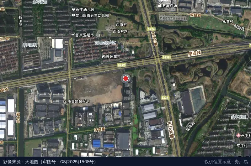 高新区皓康科技创业服务中心卫星位置示意图