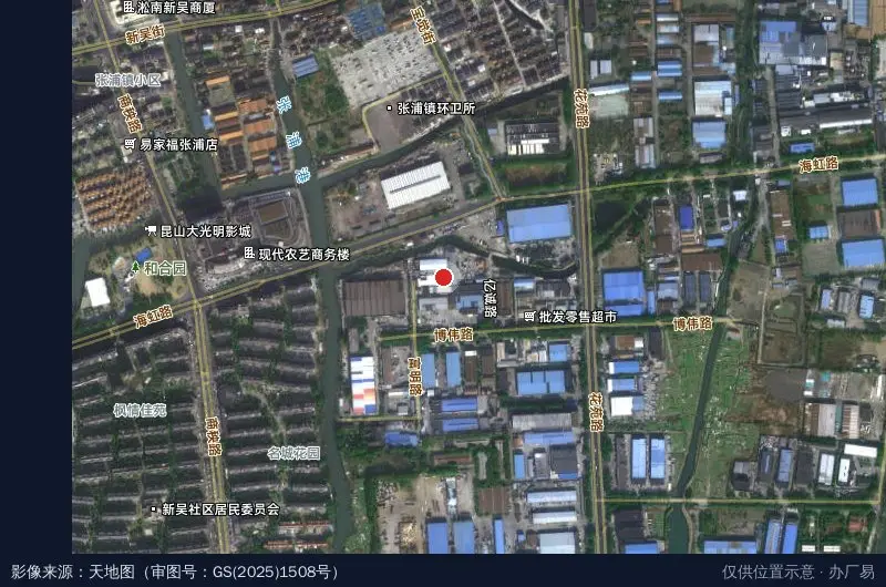 博伟科技园卫星位置示意图