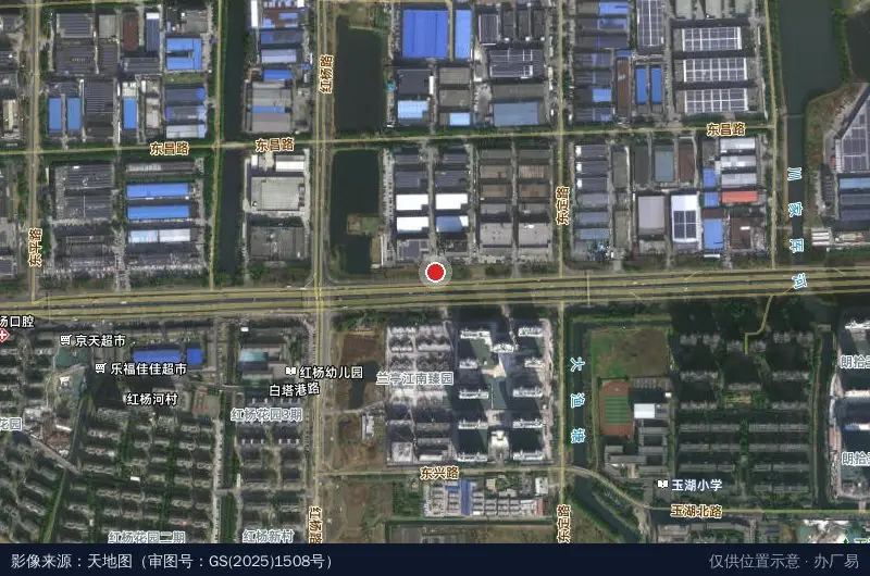 江苏阳乐科技创新园区-南门卫星位置示意图