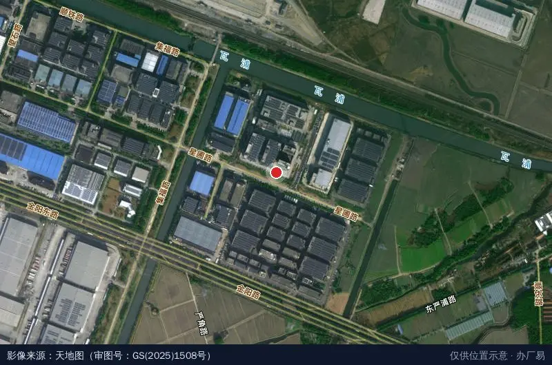智汇新城生态产业园-东北门卫星位置示意图