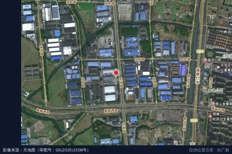 昆山双源投资产业园-东门卫星位置示意图