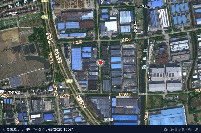 川崎机器人产业园-西门卫星位置示意图