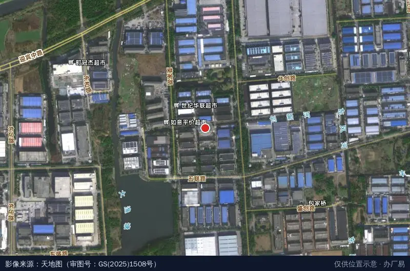 昆山高新区原创企业基地卫星位置示意图