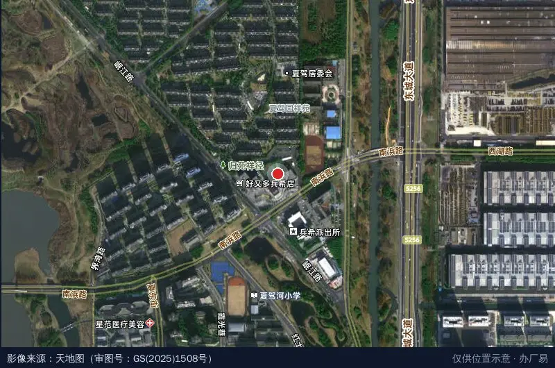 昆山经济技术开发区震川城市管理办事处卫星位置示意图