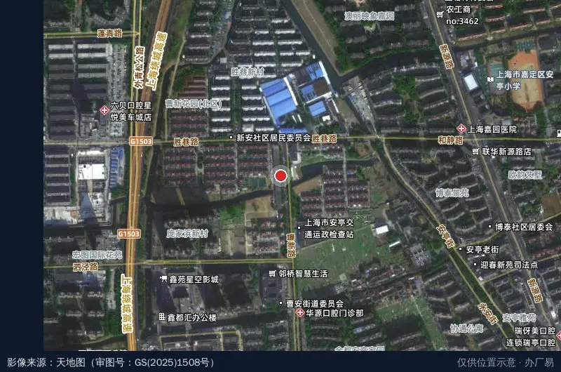 花桥经济开发区农村公路管理办公室卫星位置示意图