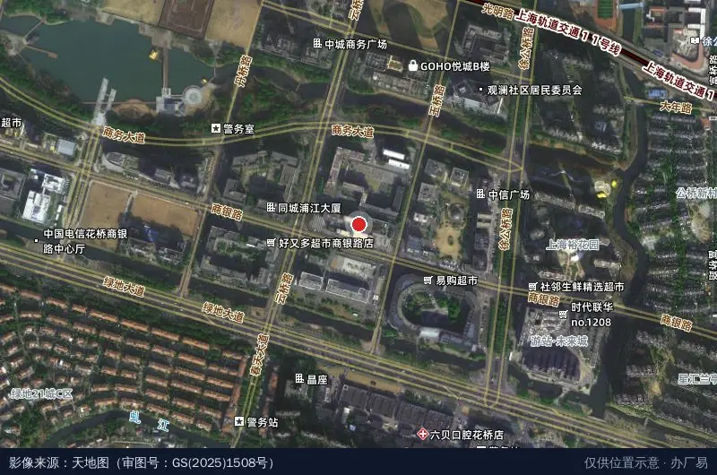 花桥经济开发区党政办公室(机关党委)卫星位置示意图